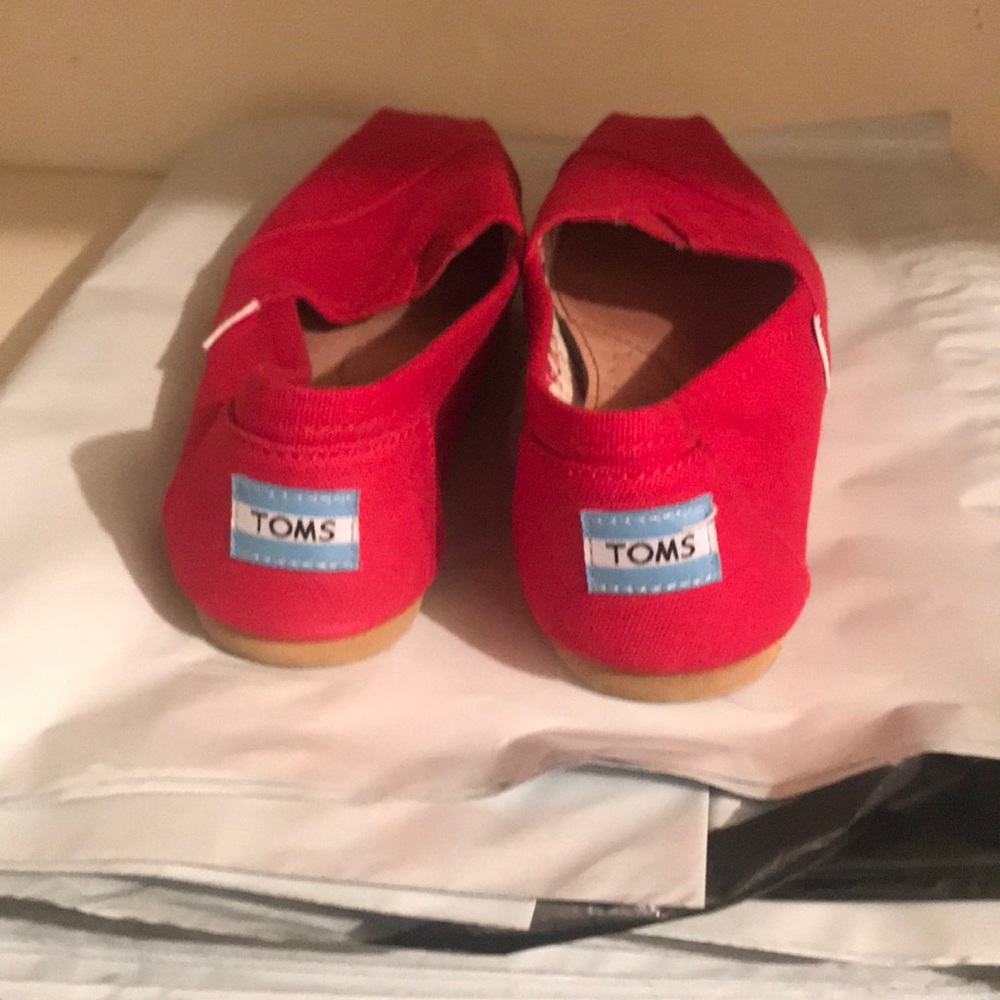 Toms red canvas sneakers